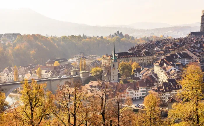 Framed Print : A view over the SCHWARZES QUARTIER, Bern Framed Print : A view over the SCHWARZES QUARTIER, Bern