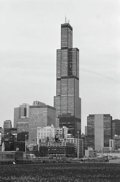 Framed Print : View of the Sears Tower, 1981 Framed Print : View of the Sears Tower, 1981