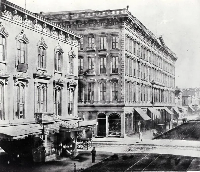 Framed Print : View Of Section Of Montgomery Street Framed Print : View Of Section Of Montgomery Street