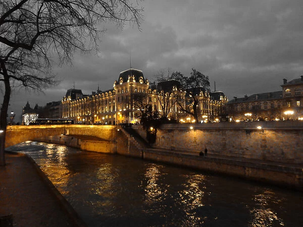 View Across the Seine river, Paris, France