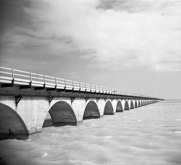 Framed Print : View of the Seven Mile Bridge from the Camping Areas Framed Print : View of the Seven Mile Bridge from the Camping Areas