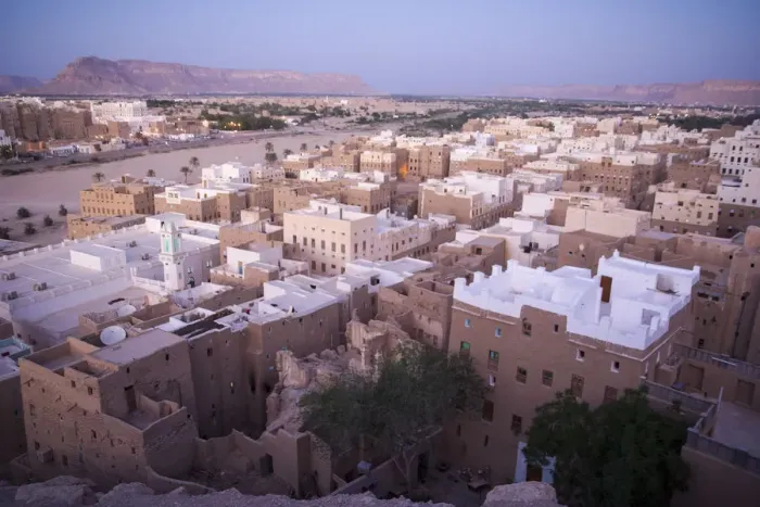 Framed Print : View of Shibam at sunset Framed Print : View of Shibam at sunset