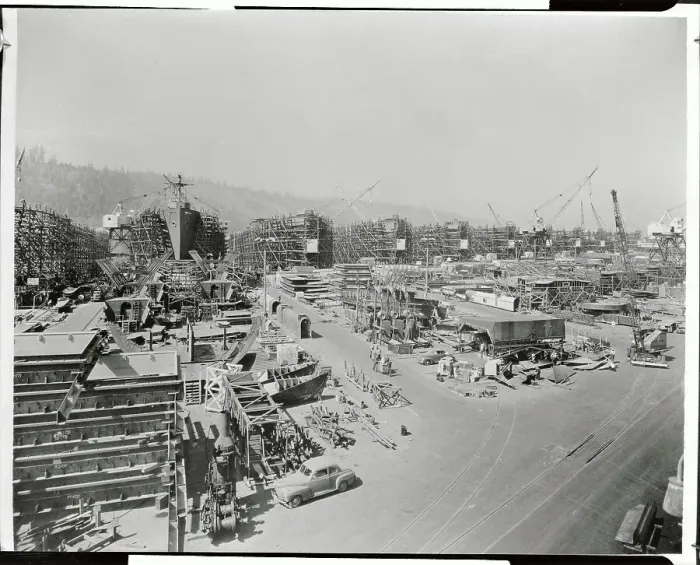 Framed Print : View of a Shipyard Framed Print : View of a Shipyard