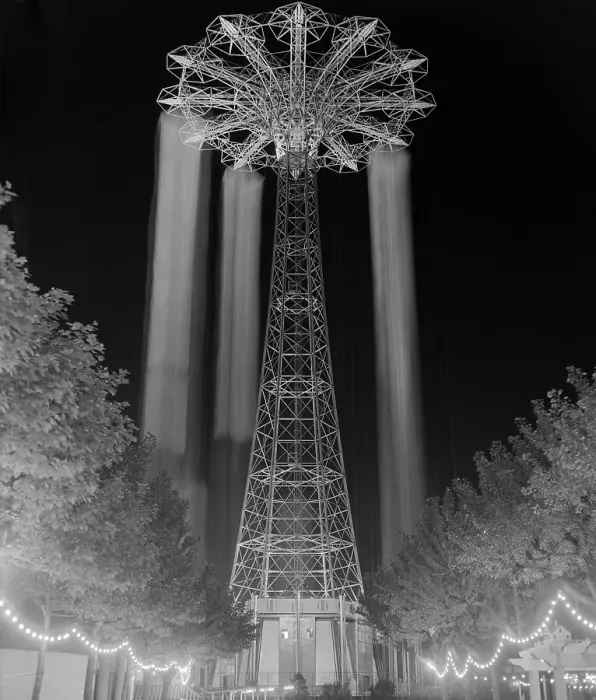 Framed Print : View of the Skyscraping Parachute Jump Framed Print : View of the Skyscraping Parachute Jump
