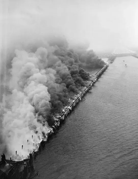 Framed Print : View of Smoke from Crashed Airplane Framed Print : View of Smoke from Crashed Airplane