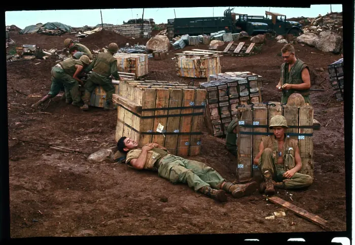 Framed Print : View of US Soldiers at Con Thien Base Framed Print : View of US Soldiers at Con Thien Base
