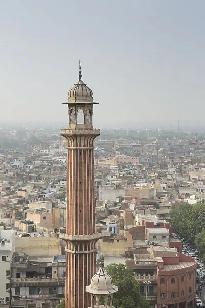 The view from the southern minaret of the Jama Masjid mosque in Old Delhi