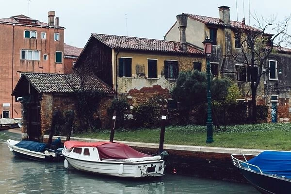 Side view on Squero di San Trovaso boatyard in Venice