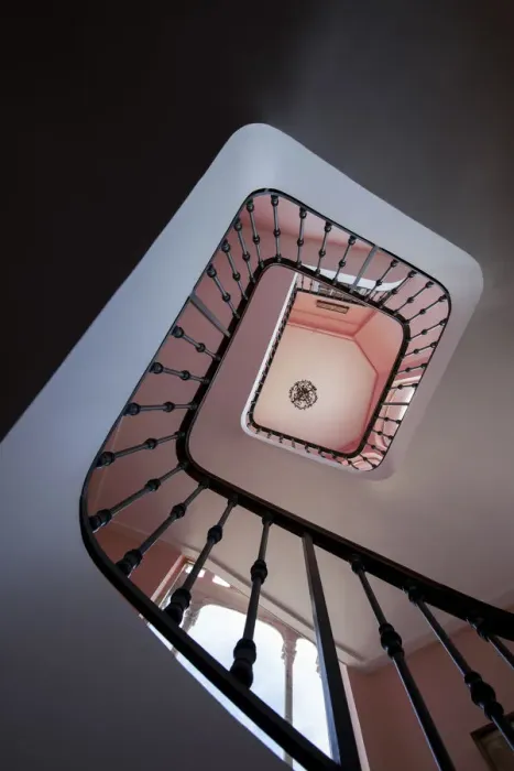 Framed Print : View of stairwell looking up Framed Print : View of stairwell looking up