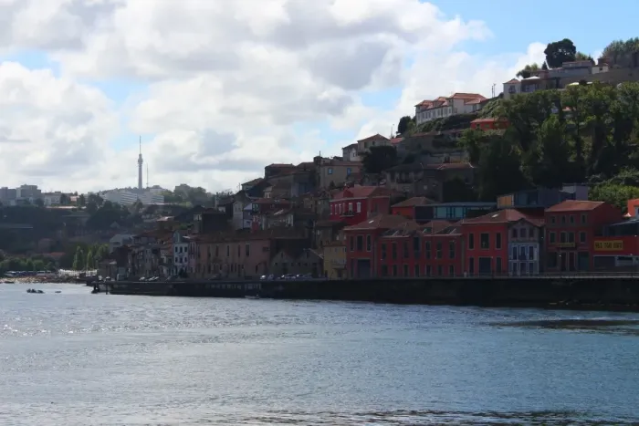 Framed Print : View of a street in Ribeira district of Porto, in the background Vila Nova de Gaia. Portugal Framed Print : View of a street in Ribeira district of Porto, in the background Vila Nova de Gaia. Portugal