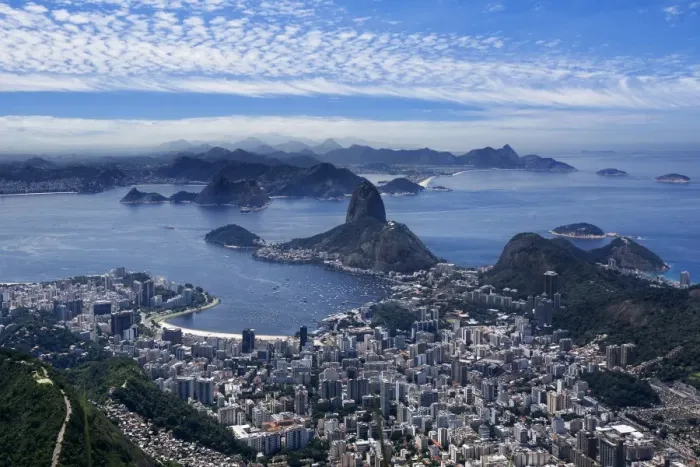 Framed Print : View Of Sugarloaf Mountain, Botafogo And The City of Rio De Janeiro, Brazil, South America Framed Print : View Of Sugarloaf Mountain, Botafogo And The City of Rio De Janeiro, Brazil, South America