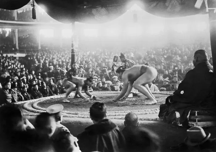 Framed Print : View of Sumo Wrestling Match Framed Print : View of Sumo Wrestling Match