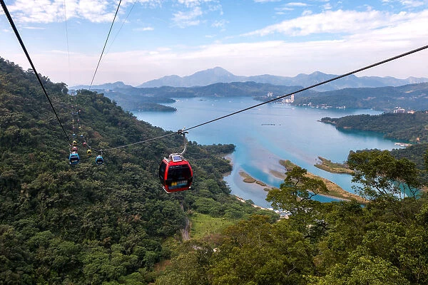 View of Sun Moon Lake from the cable car