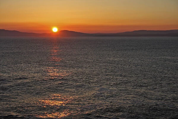 View Of Sunset From Rossbeigh Beach On The Iveragh Peninsula Or Ring Of Kerry