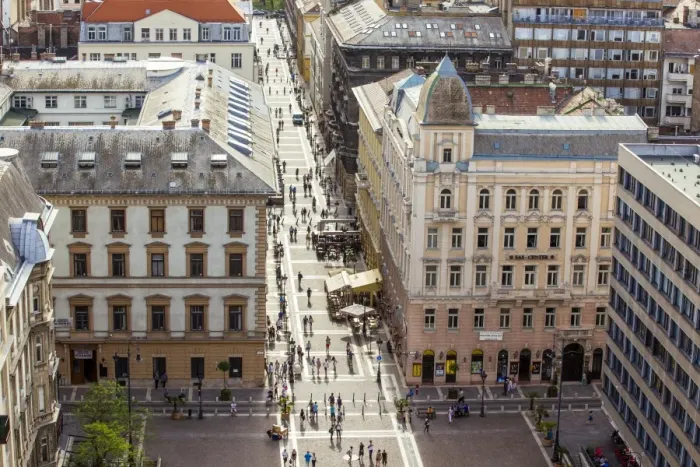 Framed Print : View from Szent Istvan Basilica, Budapest, Hungary