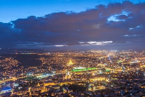 Top view Tbilisi cityscape, Georgia