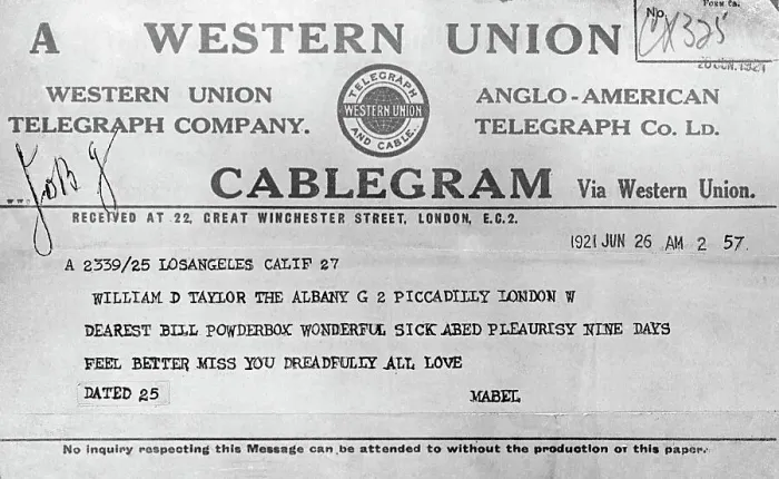 Framed Print : View of Telegram Sent to W.D. Taylor Framed Print : View of Telegram Sent to W.D. Taylor