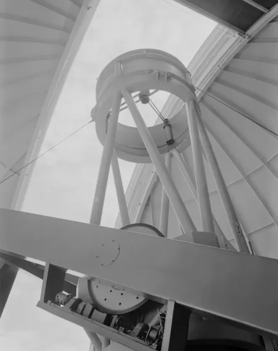 Framed Print : View of telescope mount in observatory dome Framed Print : View of telescope mount in observatory dome