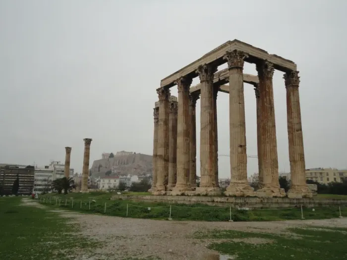 Framed Print : Side View on the Temple of Olympian Zeus, Athens, Greece Framed Print : Side View on the Temple of Olympian Zeus, Athens, Greece