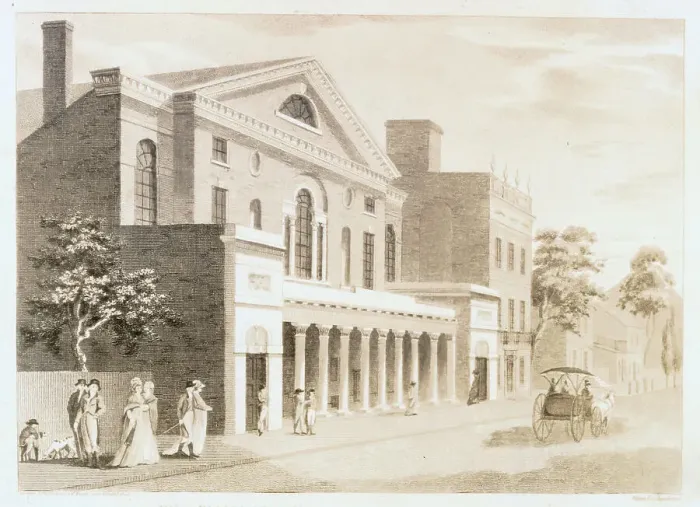 Framed Print : View of Theater in Philadelphia Framed Print : View of Theater in Philadelphia