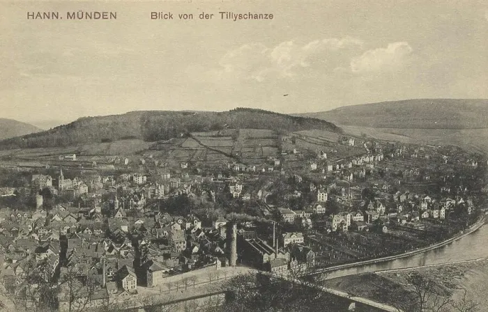 Framed Print : View from the Tillyschanze in Hannoversch Muenden, Hann. Muenden, Lower Saxony, Germany, postcard with text, view around ca 1910, historical, digital reproduction of a historical postcard, public domain, from that time, exact date unknown Framed Print : View from the Tillyschanze in Hannoversch Muenden, Hann. Muenden, Lower Saxony, Germany, postcard with text, view around ca 1910, historical, digital reproduction of a historical postcard, public domain, from that time, exact date unknown