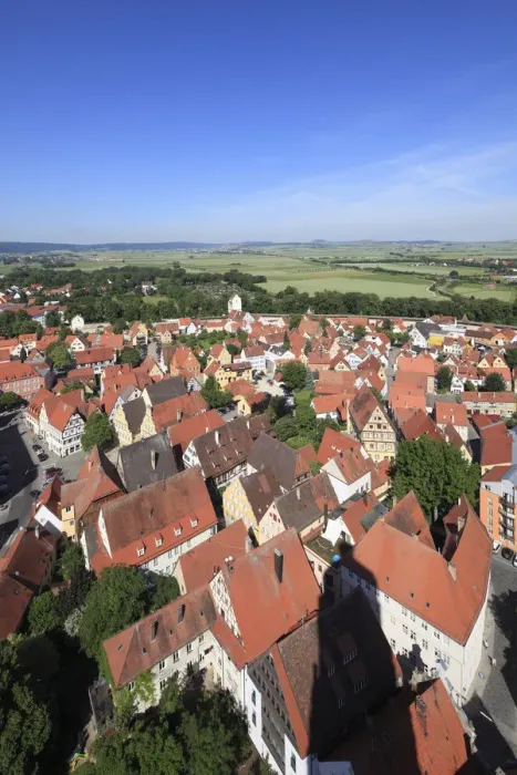 Framed Print : View from the tower of the Daniel or St. -Georgs-Kirche church to the west, Noerdlingen, Swabia, Bavaria, Germany, Europe Framed Print : View from the tower of the Daniel or St. -Georgs-Kirche church to the west, Noerdlingen, Swabia, Bavaria, Germany, Europe