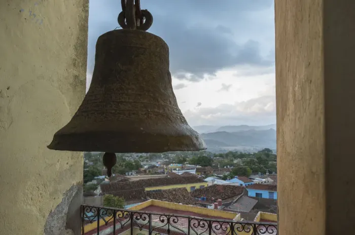 Framed Print : View of town from bell tower of old church, Trinidad, Cuba Framed Print : View of town from bell tower of old church, Trinidad, Cuba