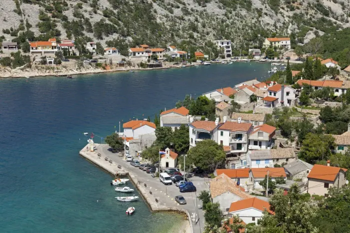 Framed Print : View of the town of Donja Klada, Kvarner Gulf, Croatia Framed Print : View of the town of Donja Klada, Kvarner Gulf, Croatia