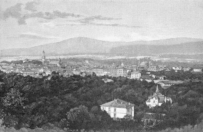 Framed Print : View of the town of Homburg from the Hoehe, today Bad Homburg, Germany, historical, digitally restored reproduction of a 19th century original Framed Print : View of the town of Homburg from the Hoehe, today Bad Homburg, Germany, historical, digitally restored reproduction of a 19th century original