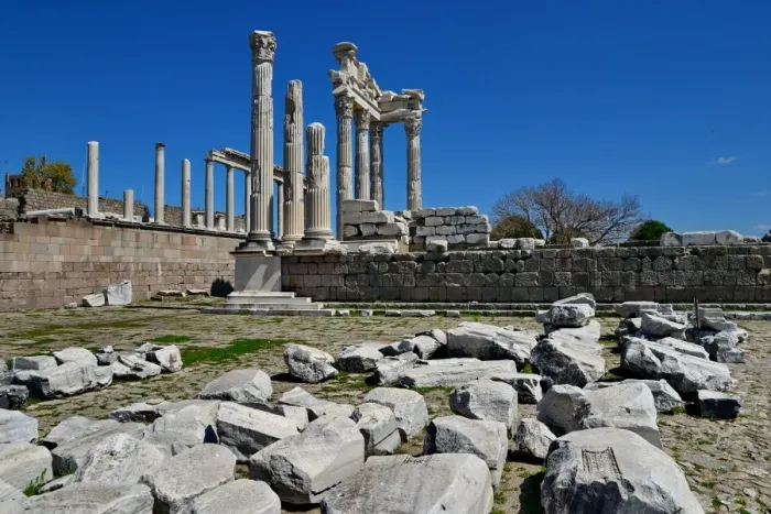 Framed Print : View of Traianus temple from west Framed Print : View of Traianus temple from west