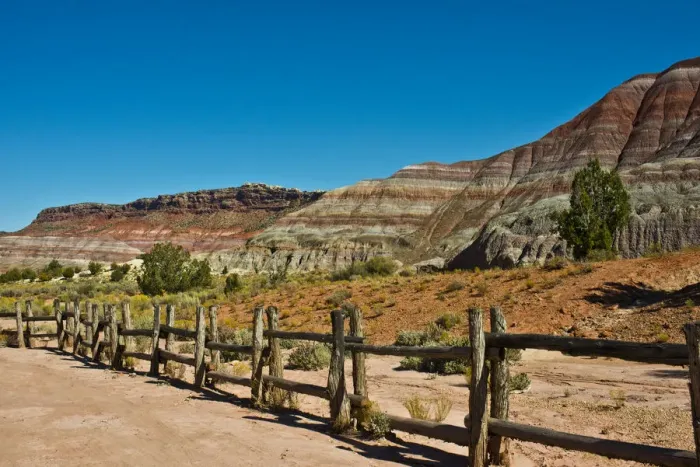 Framed Print : View along trail to ghost town, Paria, Grand Staircase-Escalante National Monument, Utah, USA