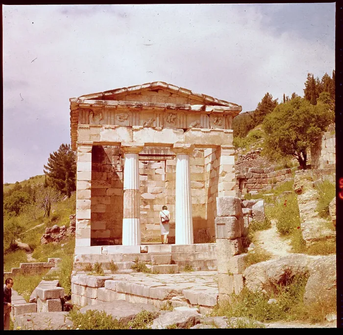 Framed Print : View of the Treasury of the Athenians at Delphi Framed Print : View of the Treasury of the Athenians at Delphi