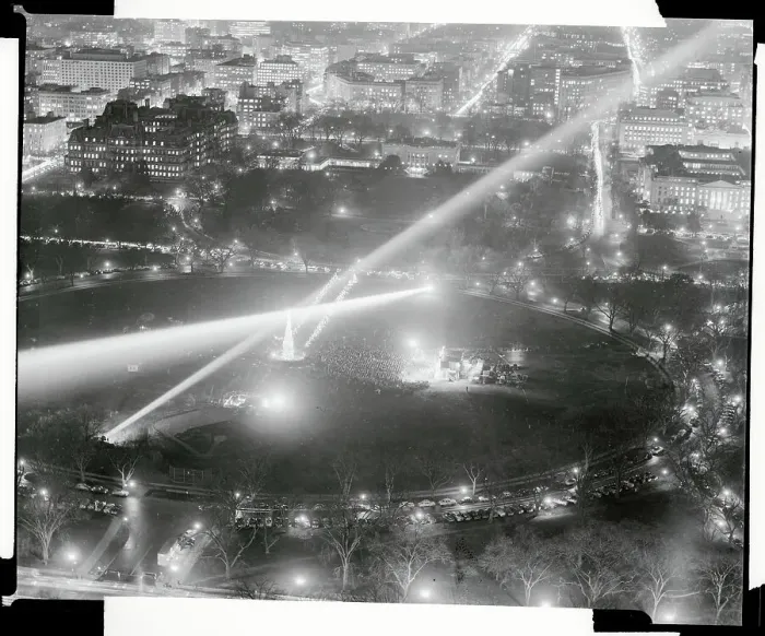 Framed Print : View of Tree Lighting Ceremony From the Washington Monument Framed Print : View of Tree Lighting Ceremony From the Washington Monument