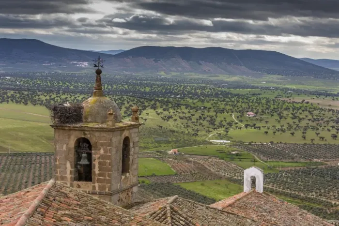 Framed Print : View of typical landscape of the Extremadura, at Quintana de la Serena, Extremadura, Spain Framed Print : View of typical landscape of the Extremadura, at Quintana de la Serena, Extremadura, Spain