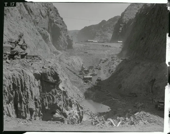 Framed Print : View of Unfinished Work at Dam Site Framed Print : View of Unfinished Work at Dam Site