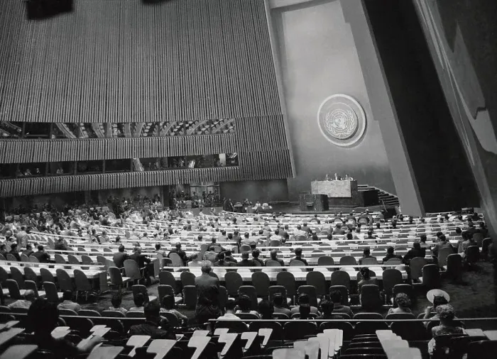Framed Print : View of the United Nations General Assembly