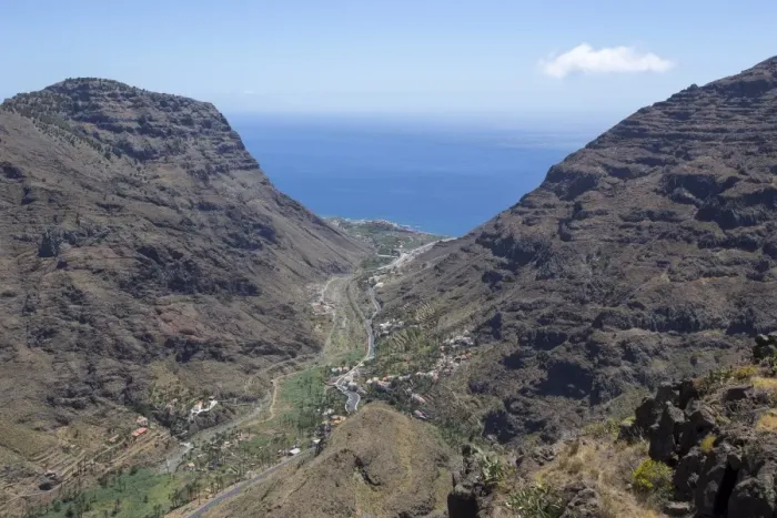 Framed Print : View of Valle Gran Rey, La Gomera, Canary Islands, Spain
