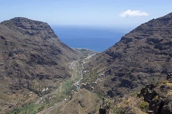 View of Valle Gran Rey, La Gomera, Canary Islands, Spain