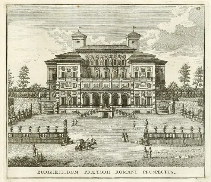 Framed Print : View of the Villa Borghese Palace, outside the Pinciana Gate, historic Rome, Italy, digital reproduction of an original 17th century painting, original date unknown Framed Print : View of the Villa Borghese Palace, outside the Pinciana Gate, historic Rome, Italy, digital reproduction of an original 17th century painting, original date unknown