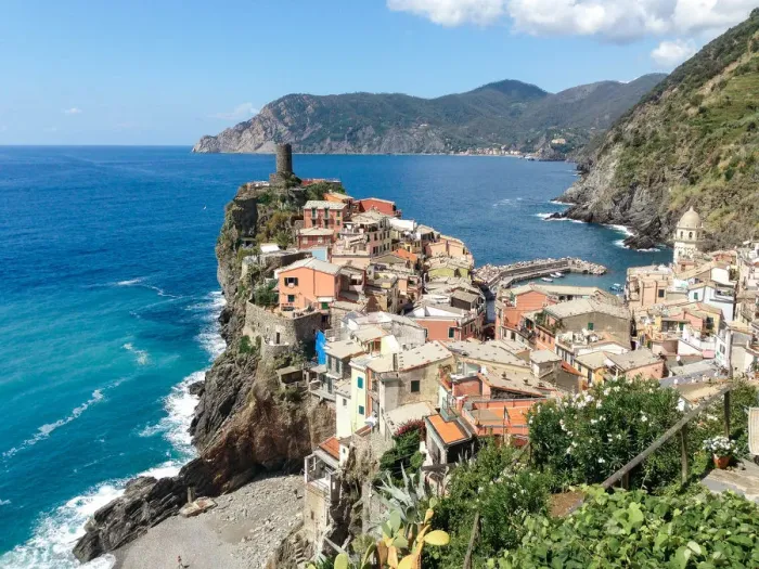 Framed Print : View of the village of Vernazza which is one of the five villages that make up Cinque Terre