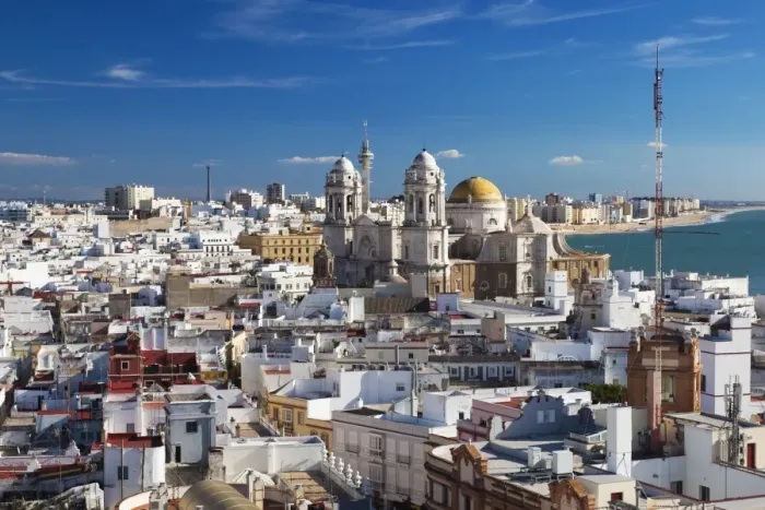 Framed Print : View w  /  Cathedral from Torre Tavira tower