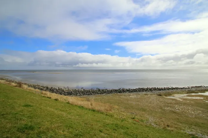 Framed Print : View of the Waddensea from the dyke in Vlieland Framed Print : View of the Waddensea from the dyke in Vlieland