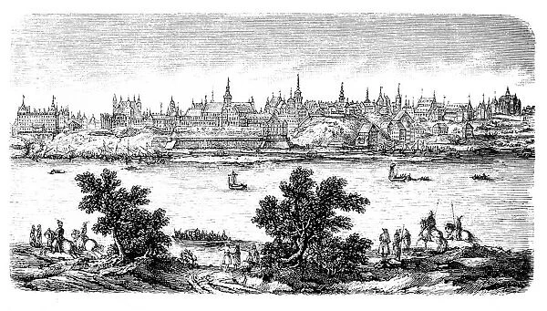 View Of Warsaw Across river Vistula, 17th century