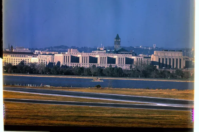 Framed Print : View of Washington, DC from Airport Framed Print : View of Washington, DC from Airport