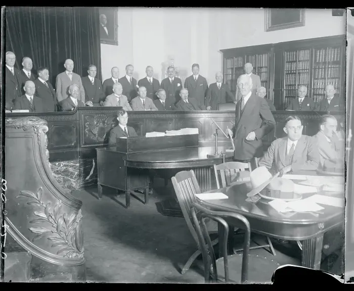 Framed Print : View of White House Delegates Posing for Camera Framed Print : View of White House Delegates Posing for Camera