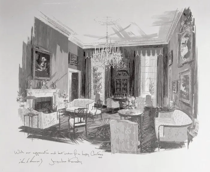 Framed Print : View of the White House Green Room Framed Print : View of the White House Green Room