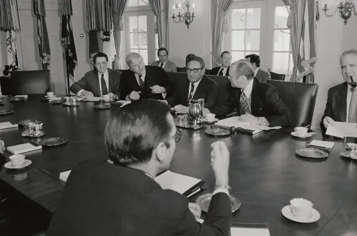 Framed Print : View of White House Meeting