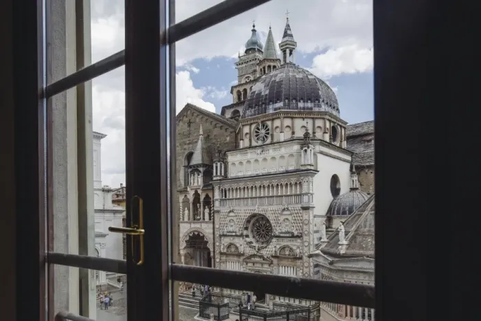 Framed Print : View through the window to Cathedral Framed Print : View through the window to Cathedral
