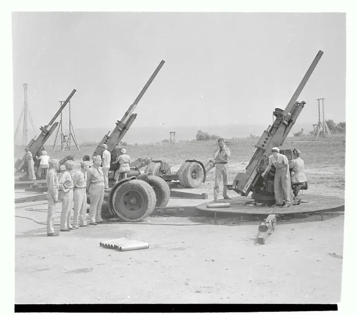 Framed Print : View of Women Working as Gun Crew