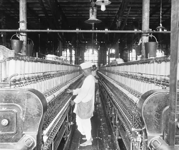 Framed Print : View of Workers in Weaving Factory Framed Print : View of Workers in Weaving Factory